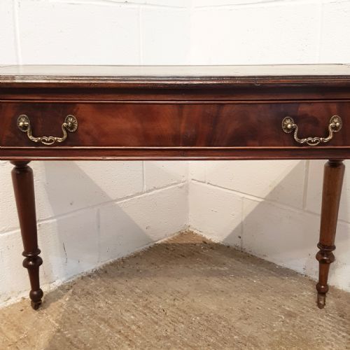 fig 2. ANTIQUE VICTORIAN MAHOGANY LEATHER TOP WRITING TABLE C1880