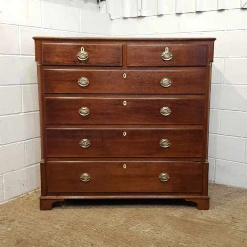 fig 1. ANTIQUE 18TH CENTURY COUNTRY OAK CHEST OF DRAWERS C1780