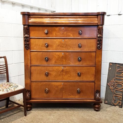 Antique Victorian Mahogany Scotch Chest C1880