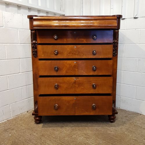 fig 1. ANTIQUE VICTORIAN MAHOGANY SCOTCH CHEST C1880