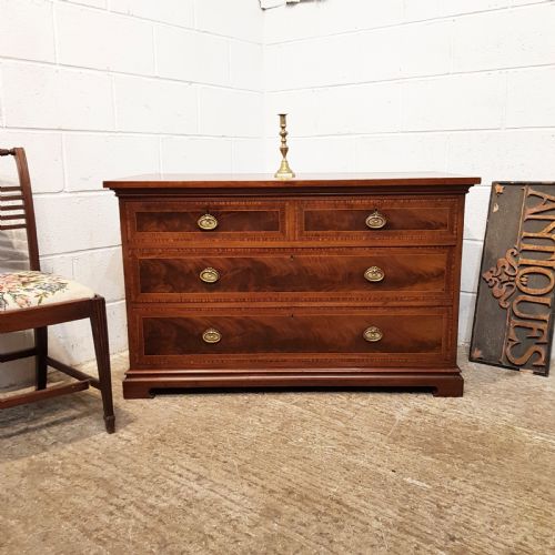 Antique Edwardian Inlaid Mahogany Chest of Drawers C1900
