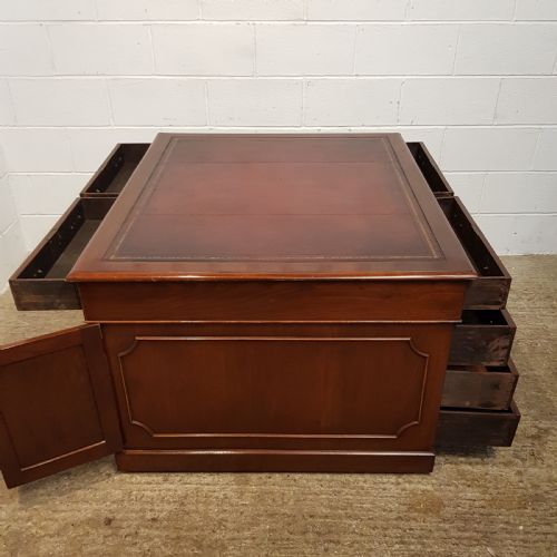 fig 2. ANTIQUE LATE VICTORIAN MAHOGANY PARTNERS DESK C1890