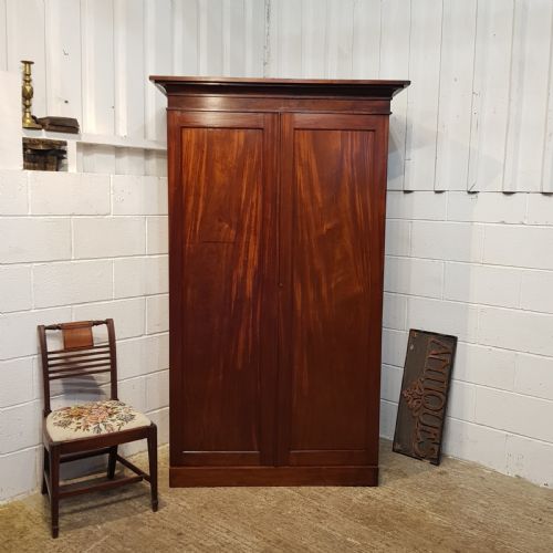 Antique Victorian Mahogany Double Wardrobe C1880