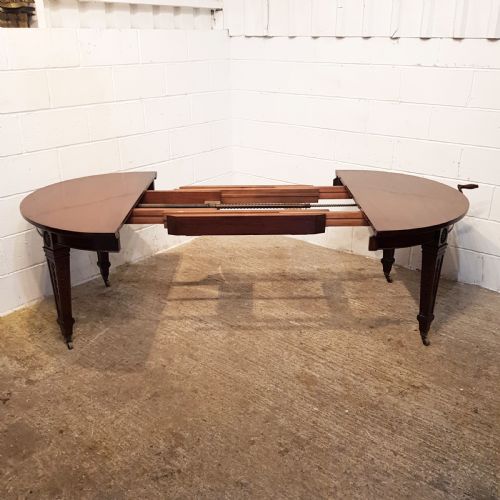 fig 2. ANTIQUE EDWARDIAN MAHOGANY EXTENDING DINING TABLE BY MAPLE AND CO- C1900