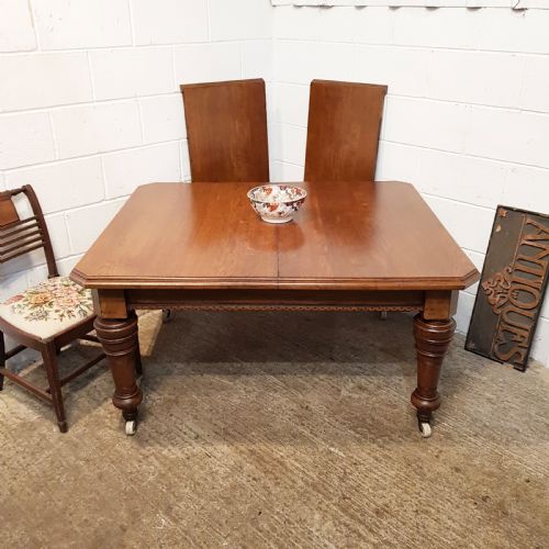 Antique Victorian Oak Extending Dining Table C1880