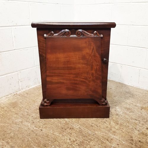 fig 1. ANTIQ PAIR WILLIAM 1V MAHOGANY BEDSIDE CABINETS C1830