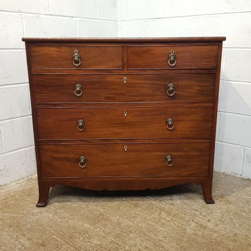 fig 2. ANTIQUE REGENCY MAHOGANY CHEST OF  DRAWERS C1820