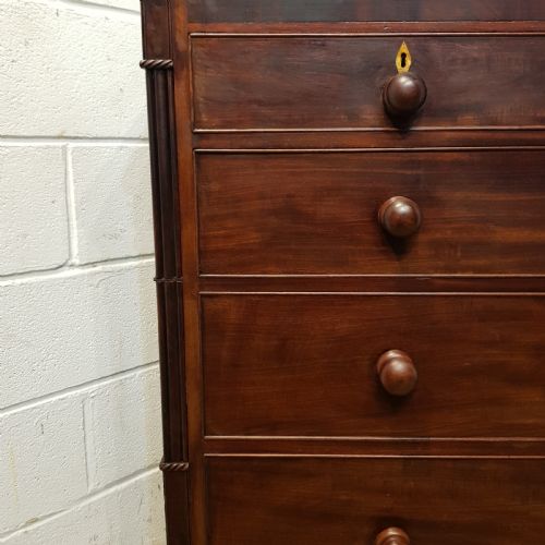 fig 1. ANTIQUE EARLY VICTORIAN MAHOGANY CHEST OF DRAWERS C1840