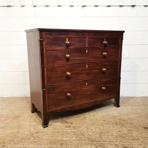 fig 2. ANTIQUE EARLY VICTORIAN MAHOGANY CHEST OF DRAWERS C1840