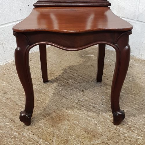 fig 2. ANTIQUE PAIR VICTORIAN MAHOGANY SHIELD BACK HALL CHAIRS C1880