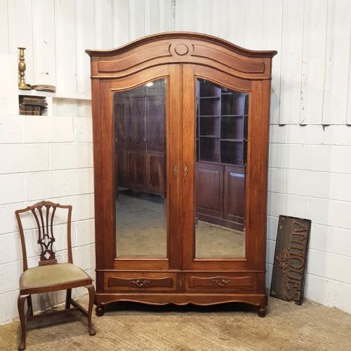 Antique 19th Century French Oak Armoire C1880