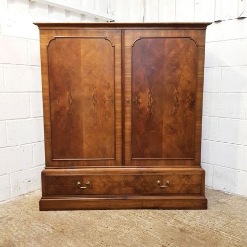 fig 1. ANTIQUE BURR WALNUT LINEN CABINET C1920