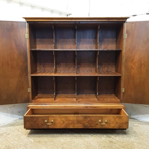 fig 2. ANTIQUE BURR WALNUT LINEN CABINET C1920