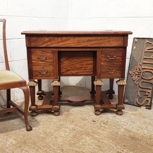 Antique 19th Century Flemish Walnut Secretaire  Desk C1880