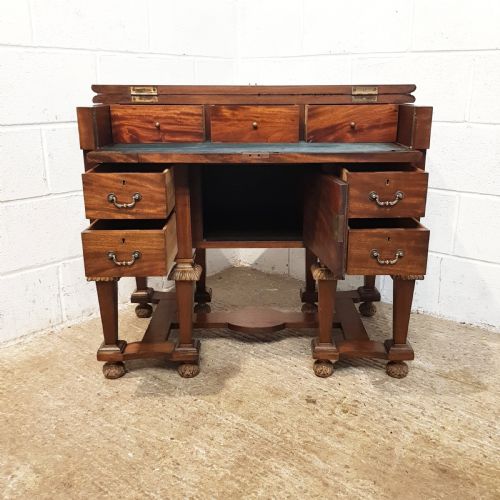 fig 1. ANTIQUE 19TH CENTURY FLEMISH WALNUT SECRETAIRE DESK C1880