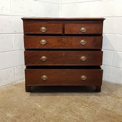 fig 1. ANTIQUE 18TH CENTURY SMALL MAHOGANY CHEST OF DRAWERS C1780