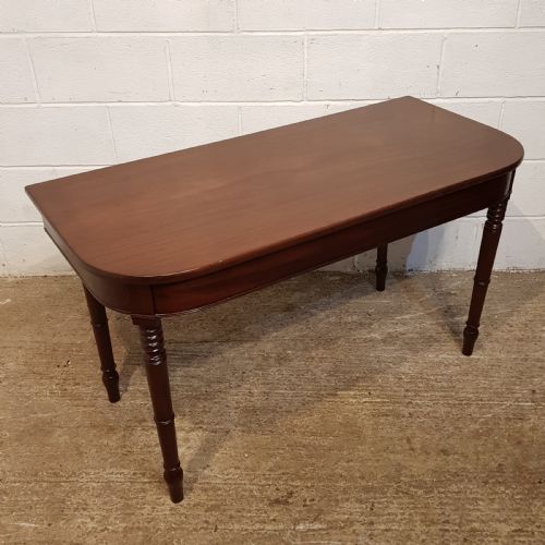 fig 1. ANTIQUE PAIR 18TH CENTURY MAHOGANY D END SIDE TABLES C1780