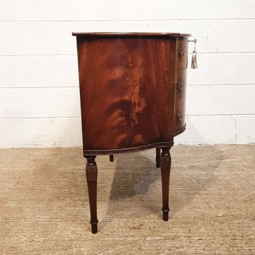 ANTIQUE MAHOGANY BOMBE CHEST OF DRAWERS C1920 - ADDITIONAL PHOTO 6