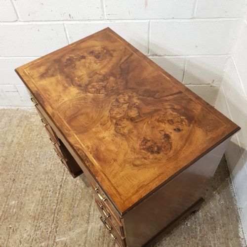 fig 2. ANTIQUE BURR WALNUT DESK C1920