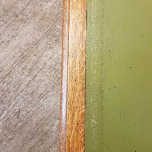 fig 2. ANTIQUE VICTORIAN OAK LEATHER TOP DEK. C1880