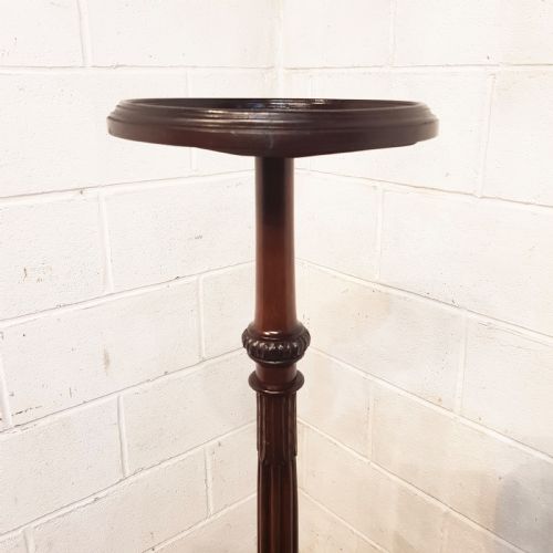 fig 1. ANTIQUE PAIR EDWARDIAN MAHOGANY TORCHERES c1900