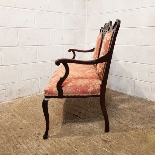 fig 1. ANTIQUE EDWARDIAN MAHOGANY ART NOUVEAU SALON SOFA C1890