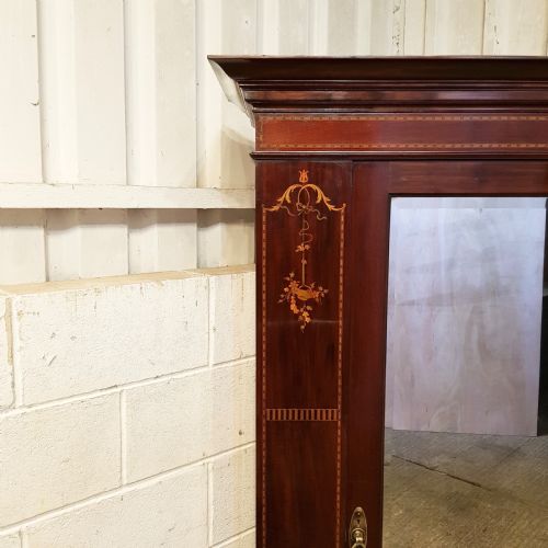 fig 2. ANTIQUE EDWARDIAN MAHOGANY SINGLE WARDROBE C1900