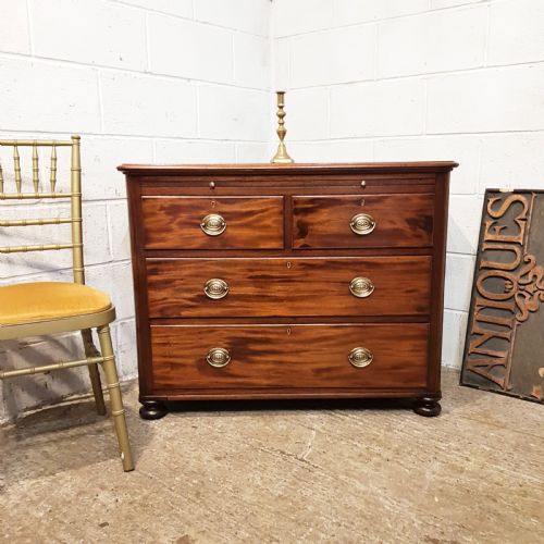 Antique Early Victorian Mahogany Bachelors Chest of Drawers C1840