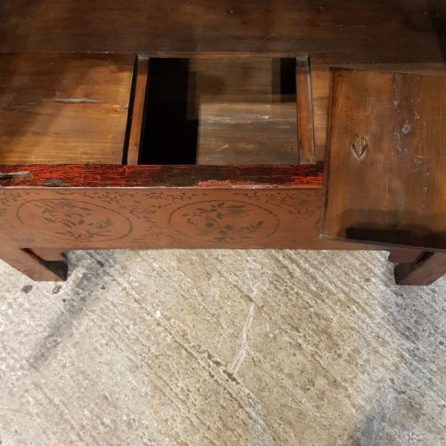 fig 2. AN ANTIQUE EARLY 20th CENTURY CHINESE PAINTED CUPBOARD IN ELM C1900
