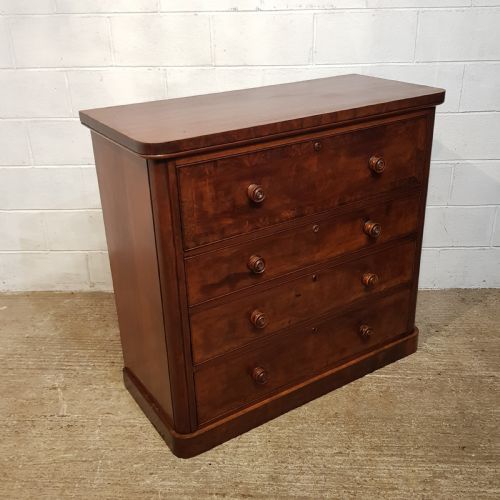 fig 2. AN ANTIQUE VICTORIAN MAHOGANY 4 HEIGHT LARGE CHEST OF DRAWERS C1880