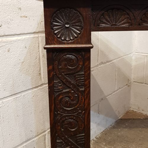 fig 2. AN ANTIQUE OAK CARVED CONSOLE TABLE C1920