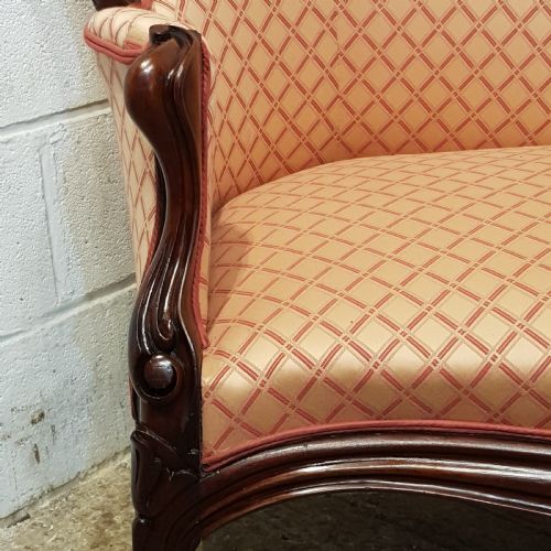 fig 2. AN ANTIQUE FRENCH VICTORIAN MAHOGANY FRAMED SOFA C1890