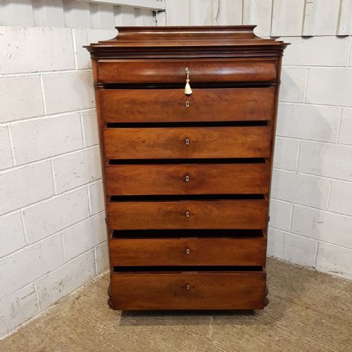 fig 2. AN ANTIQUE TALL BIEDERMERE CHEST OF DRAWERS C1880