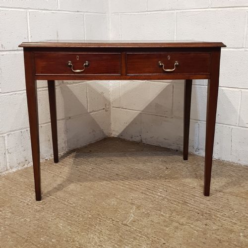 fig 2. AN ANTIQUE EDWARDIAN MAHOGANY WRITING TABLE C1910