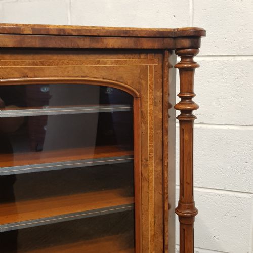 fig 2. AN ANTIQUE VICTORIAN BURR WALNUT MUSIC CABINET C1880
