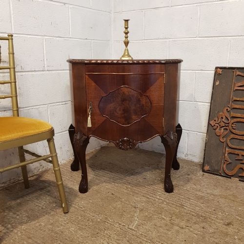 An Antique Walnut Serpentine Shaped Small Cabinet by Maple & Co C1920