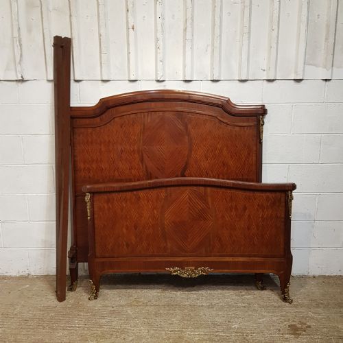 fig 1. AN ANTIQUE FRENCH KINGWOOD DOUBLE BEDSTEAD C1900