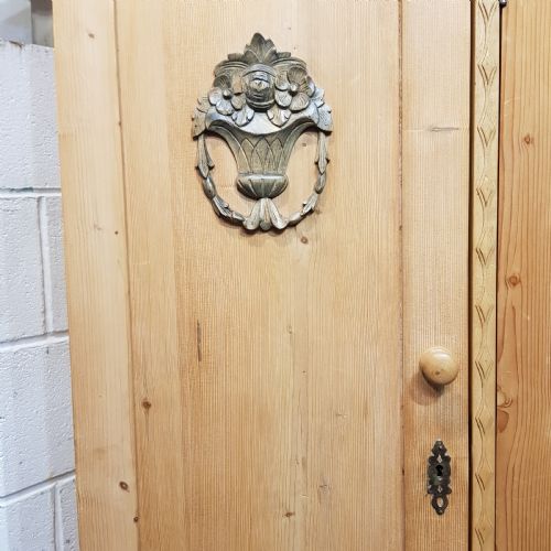 fig 2. A LATE VICTORIAN SMALL PINE TRIPLE WARDROBE C1900