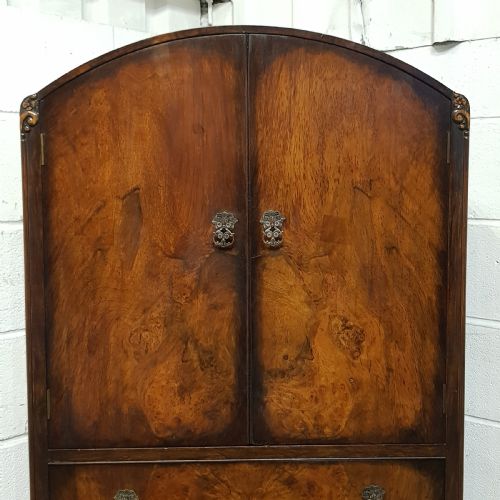 A BEAUTIFUL 1920'S BURR WALNUT TALLBOY - ADDITIONAL PHOTO 4