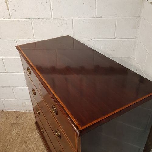 fig 2. AN EDWARDIAN 4 HEIGHT MAHOGANY CHEST OF DRAWERS BY ROBINSONS OF NEWCASTLE C1900