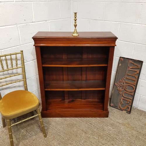 An Antique Victorian Small Open Mahogany Bookcase C1860