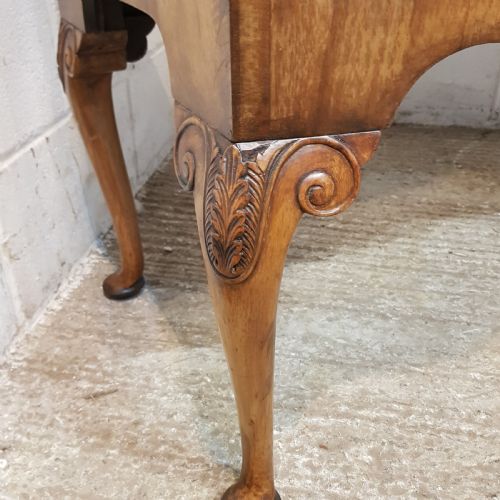 fig 2. AN ANTIQUE BOW FRONTED BURR WALNUT DRESSING TABLE C1920