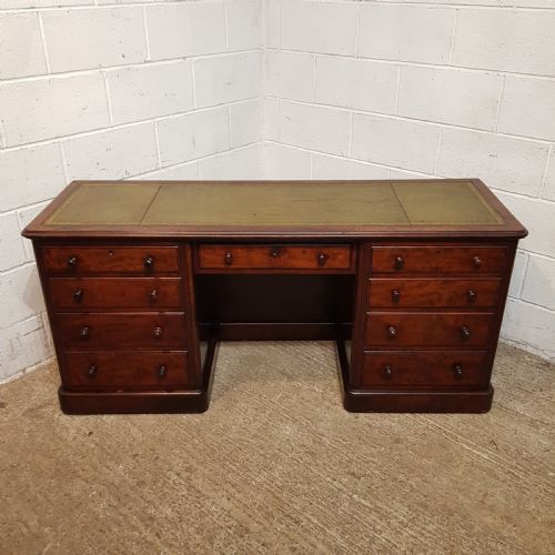 A Victorian Long Mahogany Desk C1880