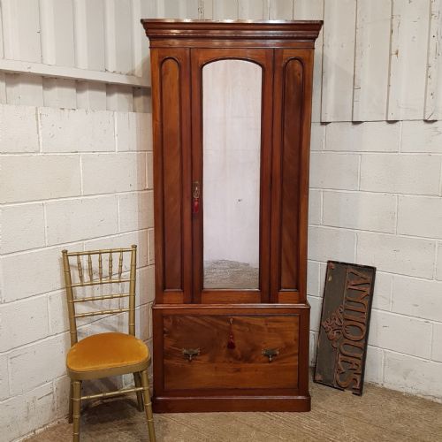 A Rare Victorian Mahogany Single Wardrobe C1880