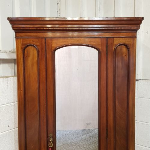 fig 2. A RARE VICTORIAN MAHOGANY SINGLE WARDROBE C1880