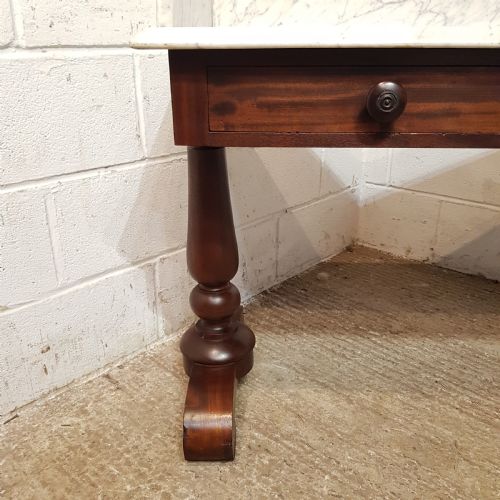 fig 2. AN ANTIQUE VICTORIAN MAHOGANY MARBLE WASHSTAND C1880