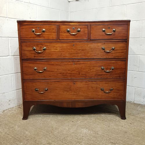fig 2. A REGENCY MAHOGANY FOUR HEIGHT CHEST OF DRAWERS C1810