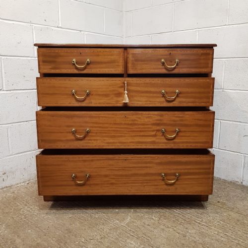 fig 2. AN EDWARDIAN MAHOGANY 4 HEIGHT CHEST OF DRAWERS C1900