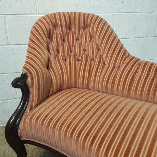 fig 2. AN EARLY VICTORIAN MAHOGANY FRAMED CHAISE LONGUE C1850