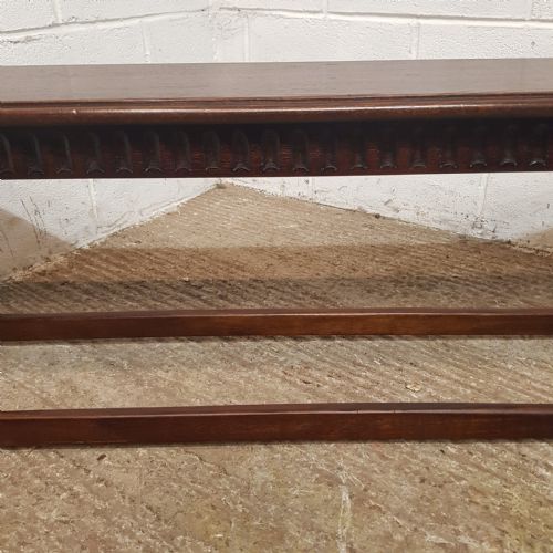 A PAIR OF ANTIQUE OAK BENCHES C1920 - ADDITIONAL PHOTO 7